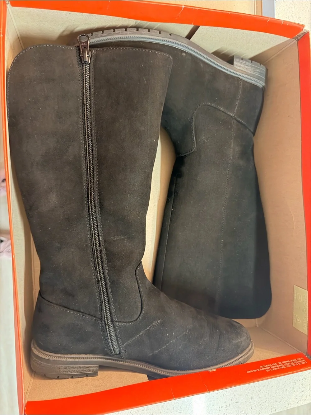 Cat & Jack Black Tall Suede Riding Boots